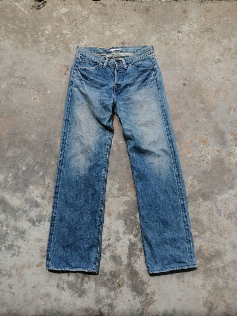 Japanese Brand Japanese Light Blue Wash Muveil Redline Jeans Size US 30 / EU 46 - 2 Thumbnail