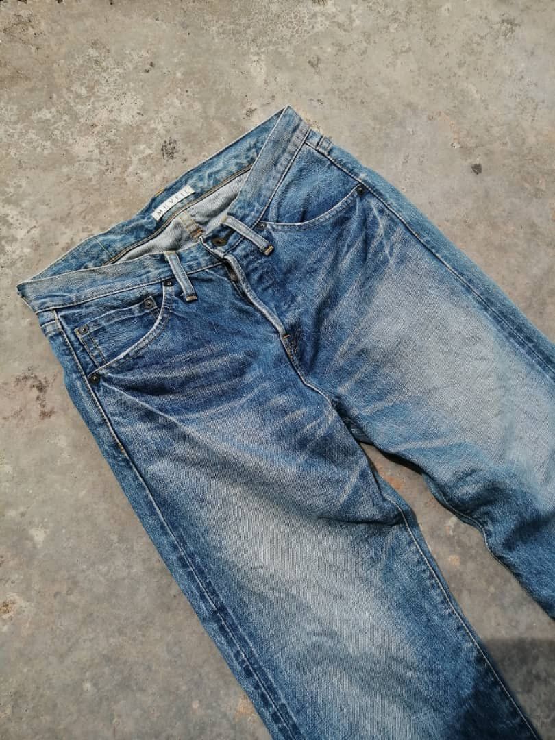 Japanese Brand Japanese Light Blue Wash Muveil Redline Jeans Size US 30 / EU 46 - 4 Thumbnail