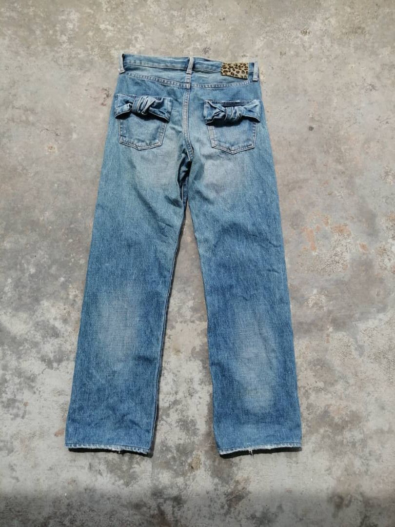 Japanese Brand Japanese Light Blue Wash Muveil Redline Jeans Size US 30 / EU 46 - 3 Thumbnail