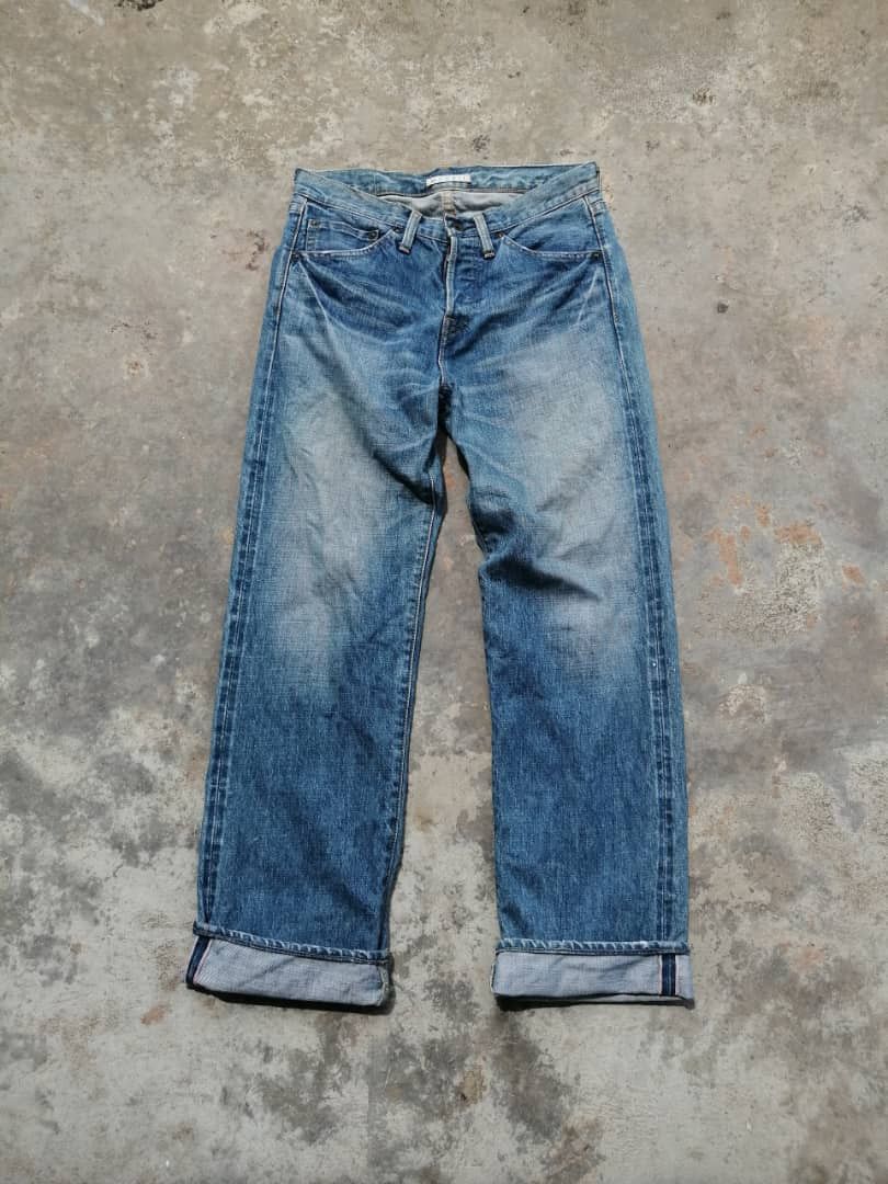 Japanese Brand Japanese Light Blue Wash Muveil Redline Jeans Size US 30 / EU 46 - 1 Thumbnail