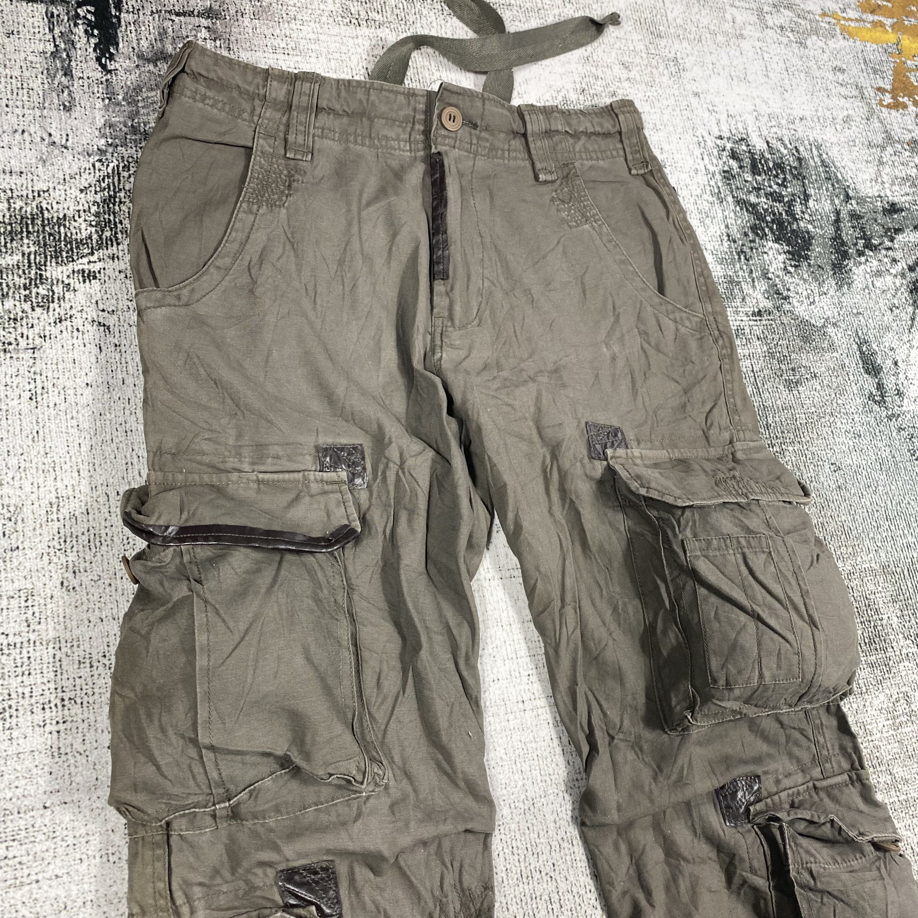 Japanese Brand RARE🔥Parachute Bondage Utility Multi Pocket Light Cargo Size US 29 - 6 Thumbnail