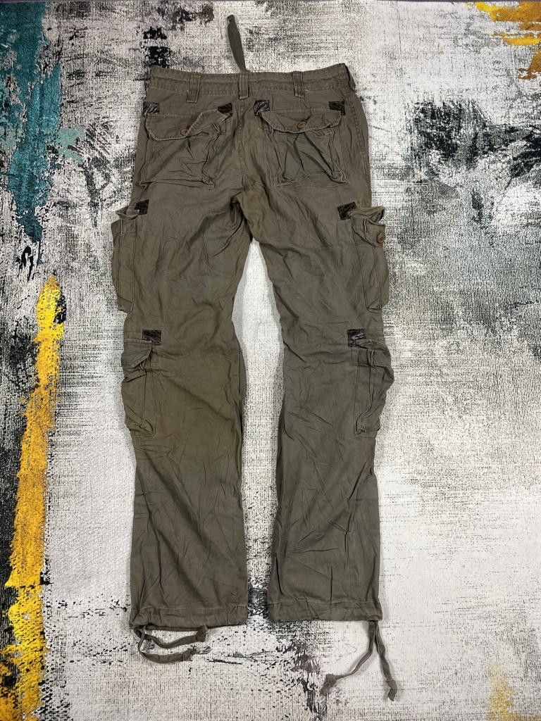 Japanese Brand RARE🔥Parachute Bondage Utility Multi Pocket Light Cargo Size US 29 - 2 Thumbnail