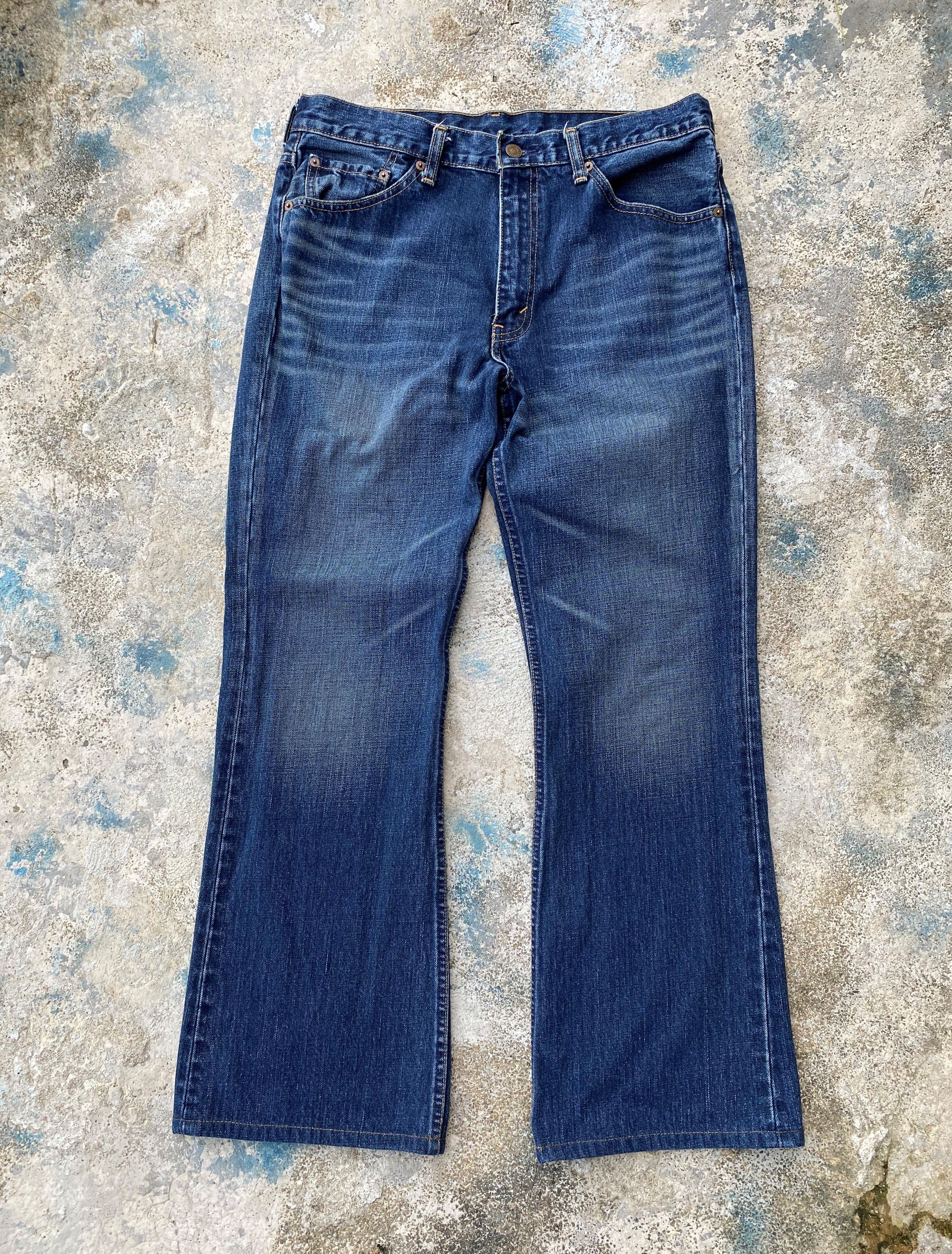 Levi's × Vintage Vintage Levi's 517 Flare Bootcut Whisker Blue Washed Denim Size US 33 - 1 Thumbnail