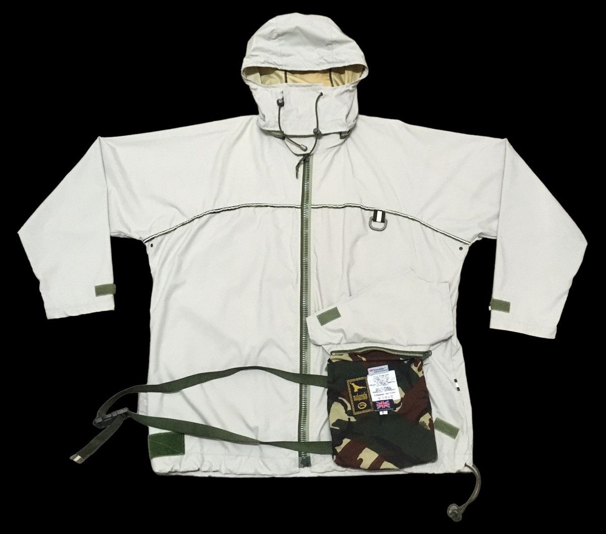 image of Design Vintage Brand Maharishi Tactical Jacket 1990S in Cream, Men's (Size Large)