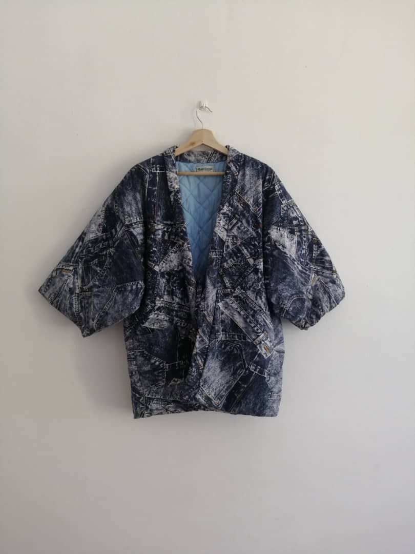 Japanese Brand × Vintage Vintage Japanese Traditional Kimono Printed Denim Size US M / EU 48-50 / 2 - 3 Thumbnail