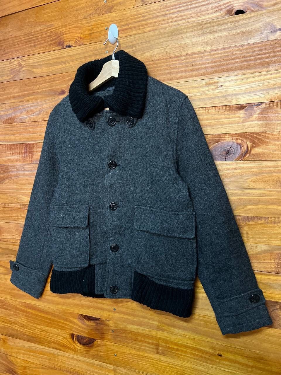 Japanese Brand GENUINE ARTICLES WOOL BLEND BORG COLLAR JACKET Size US M / EU 48-50 / 2 - 3 Thumbnail