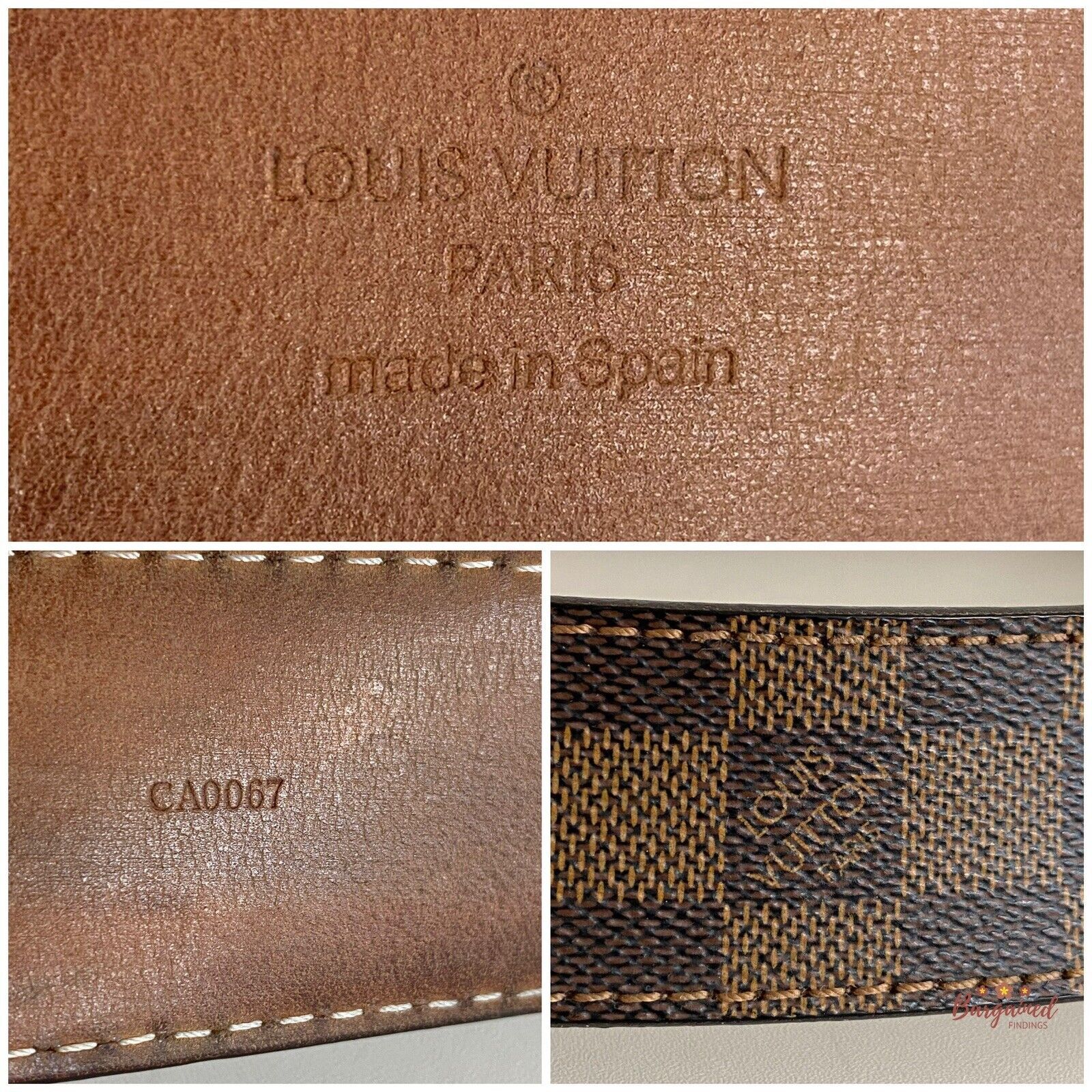 Louis Vuitton Louis Vuitton Damier Ebene Canvas Leather Inventeur Belt Size 30 - 6 Thumbnail