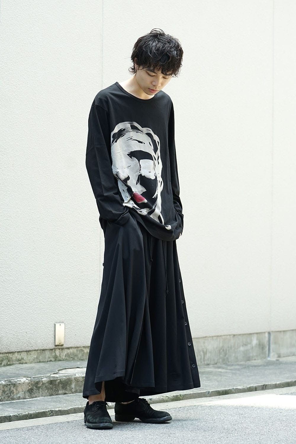 Yohji Yamamoto B Yohji Yamamoto SS19 - Wool Front And Back Button Pants ...