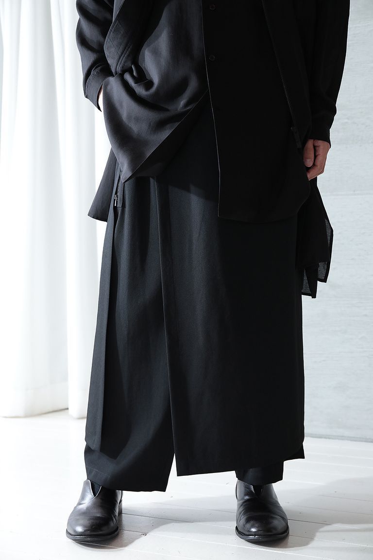image of Yohji Yamamoto Pour Homme Aw21 - Wrap Pants W/gabardine in Black, Men's (Size 32)