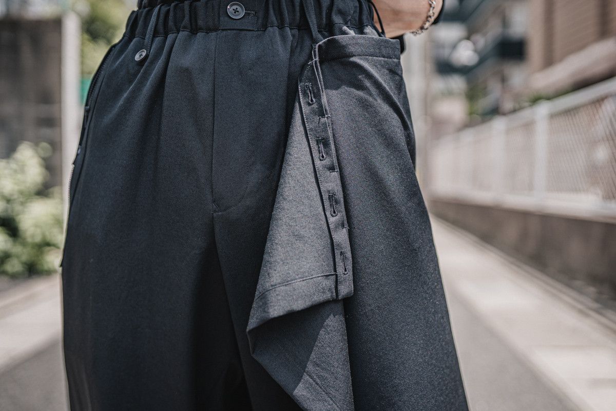 Yohji Yamamoto Yohji Yamamoto Pour Homme 21AW - W/GABARDINE Wrap Pants Size US 30 / EU 46 - 10 Thumbnail