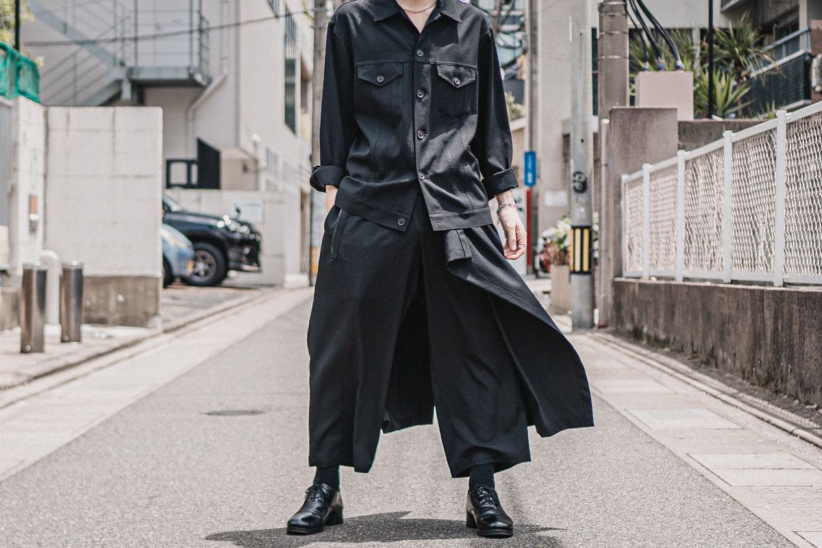 Yohji Yamamoto Yohji Yamamoto Pour Homme 21AW - W/GABARDINE Wrap Pants Size US 30 / EU 46 - 4 Thumbnail