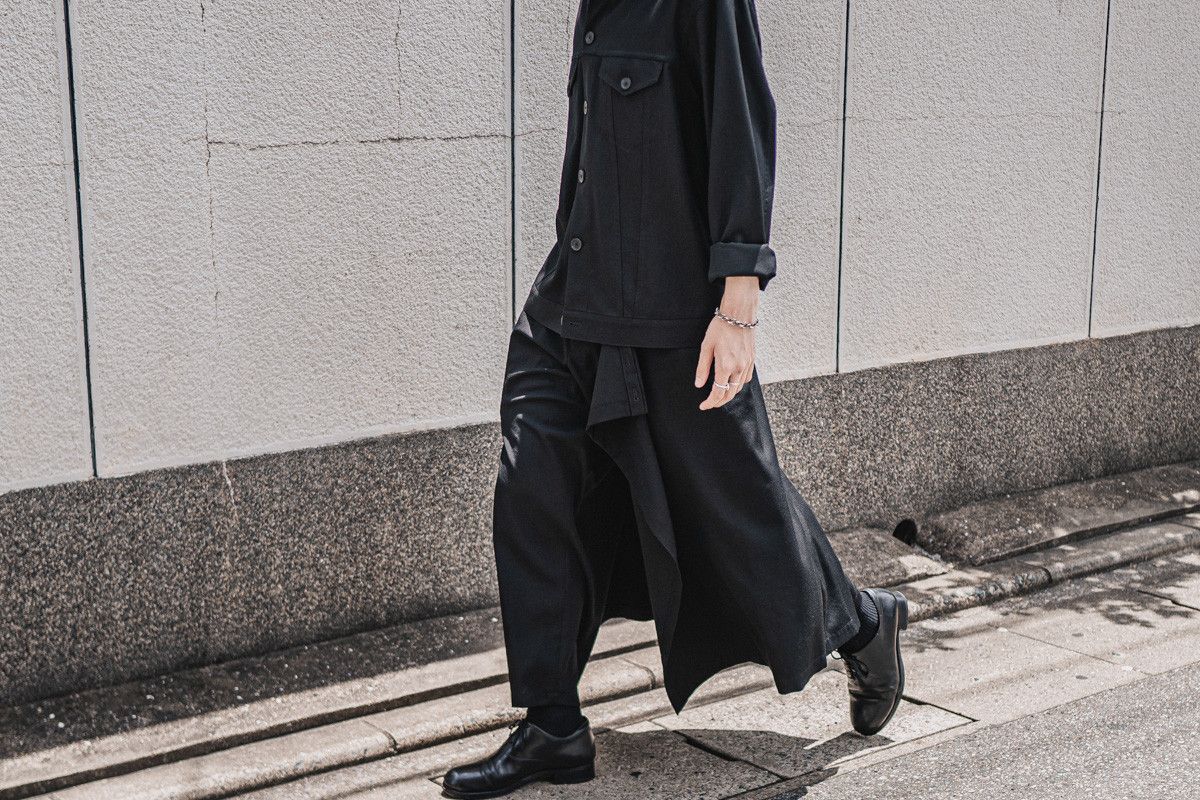 Yohji Yamamoto Yohji Yamamoto Pour Homme 21AW - W/GABARDINE Wrap Pants Size US 30 / EU 46 - 5 Thumbnail