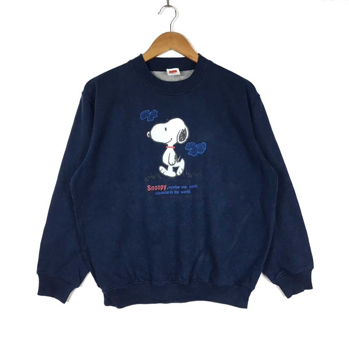 Vintage SNOOPY PEANUTS Schulz Disney Movie Blue Sweatshirt Size US L / EU 52-54 / 3 - 1 Thumbnail