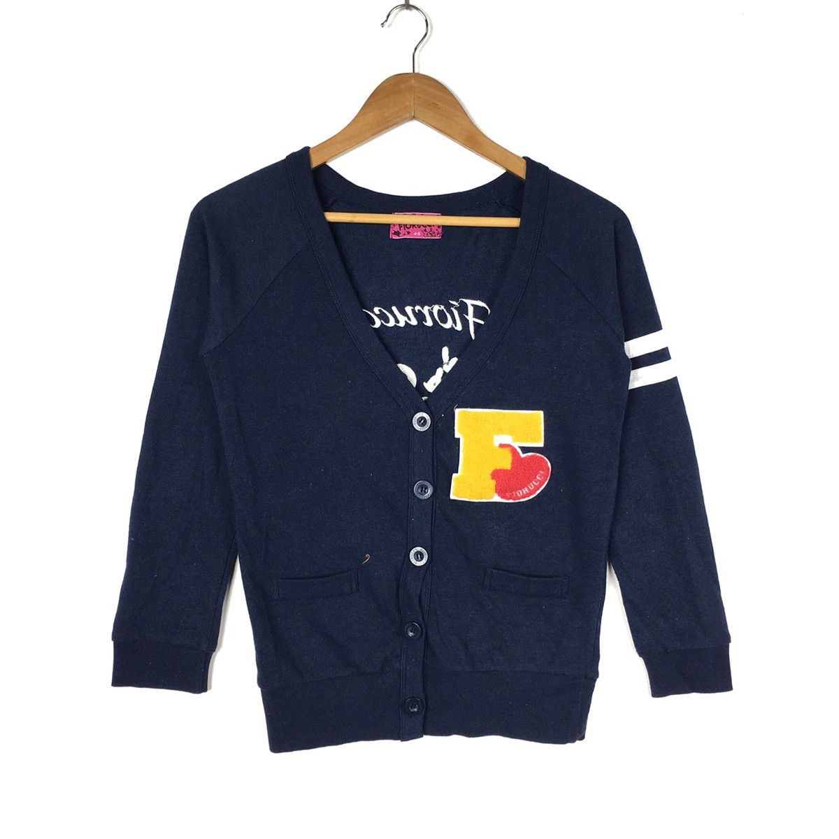 Fiorucci FIORUCCI Lets Smile Italy Italian Designer Blue Cardigan Size US S / EU 44-46 / 1 - 1 Thumbnail