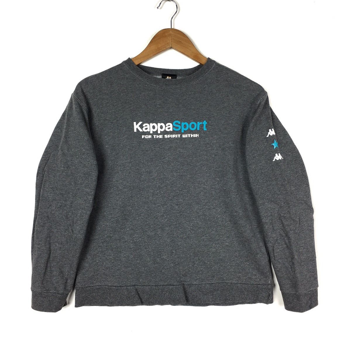 Kappa KAPPA SPORT Side Tape Hip Hop Swag Rap Grey Sweatshirt Size US S / EU 44-46 / 1 - 1 Thumbnail