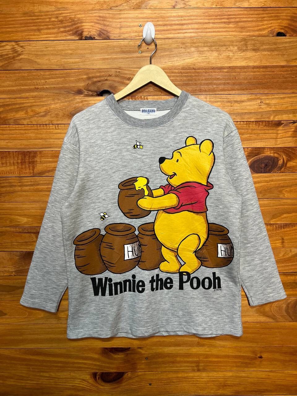 image of Cartoon Network x Disney Winnie The Pooh By Disney Sweatshirt in Grey, Women's (Size Medium)