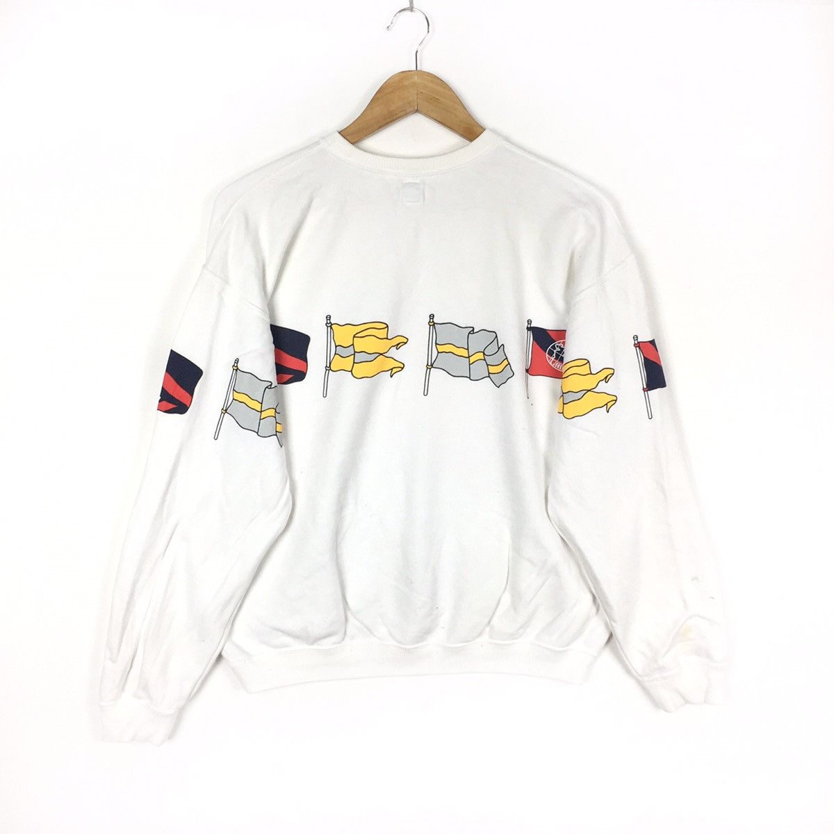 Junko Shimada JUNKO SHIMADA PART 2 Flags Japanese Brand White Sweatshirt Size US L / EU 52-54 / 3 - 4 Thumbnail
