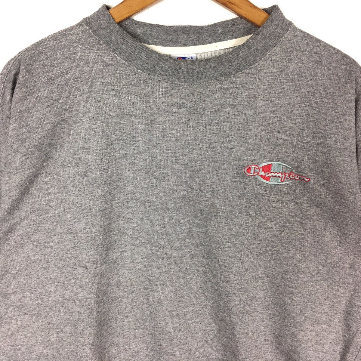 Champion Vintage CHAMPION STREETWEAR Script Logo Grey Sweatshirt Size US M / EU 48-50 / 2 - 2 Thumbnail