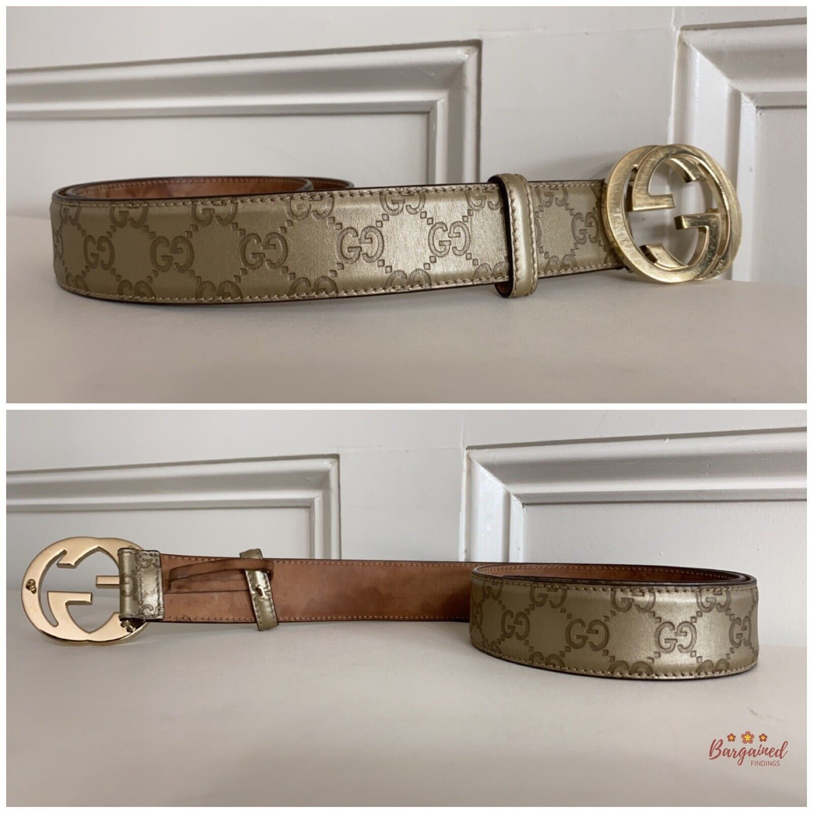 Gucci Gucci Gold Guccissima Leather Gold Interlocking G Belt Size 30 - 9 Thumbnail