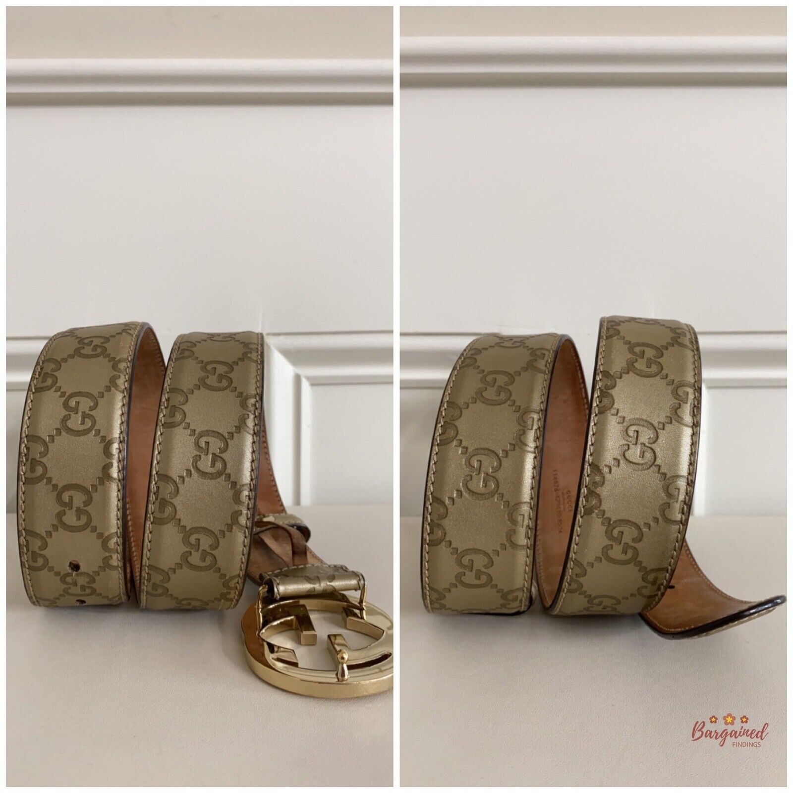 Gucci Gucci Gold Guccissima Leather Gold Interlocking G Belt Size 30 - 7 Thumbnail