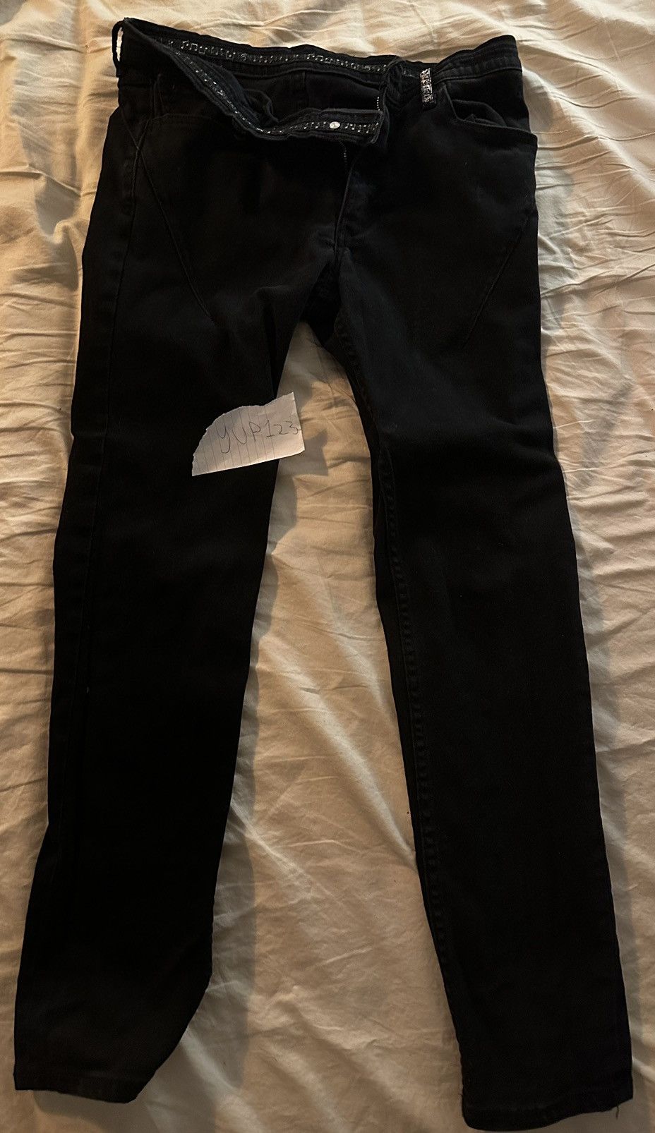 Number (N)ine Number nine musical music notes denim jeans pants