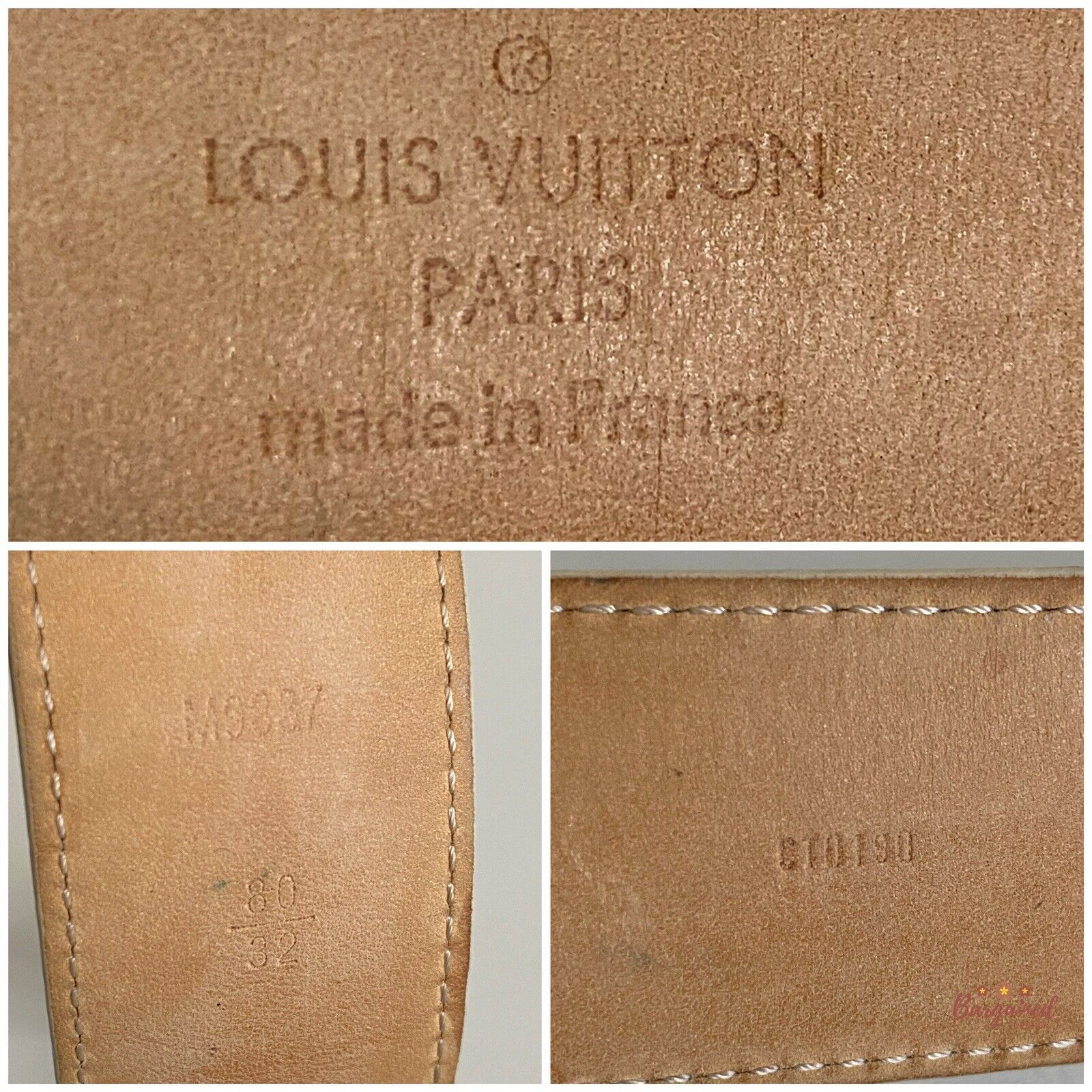 Louis Vuitton Louis Vuitton Damier Azur Canvas Leather Voyage Belt Size ONE SIZE - 6 Thumbnail