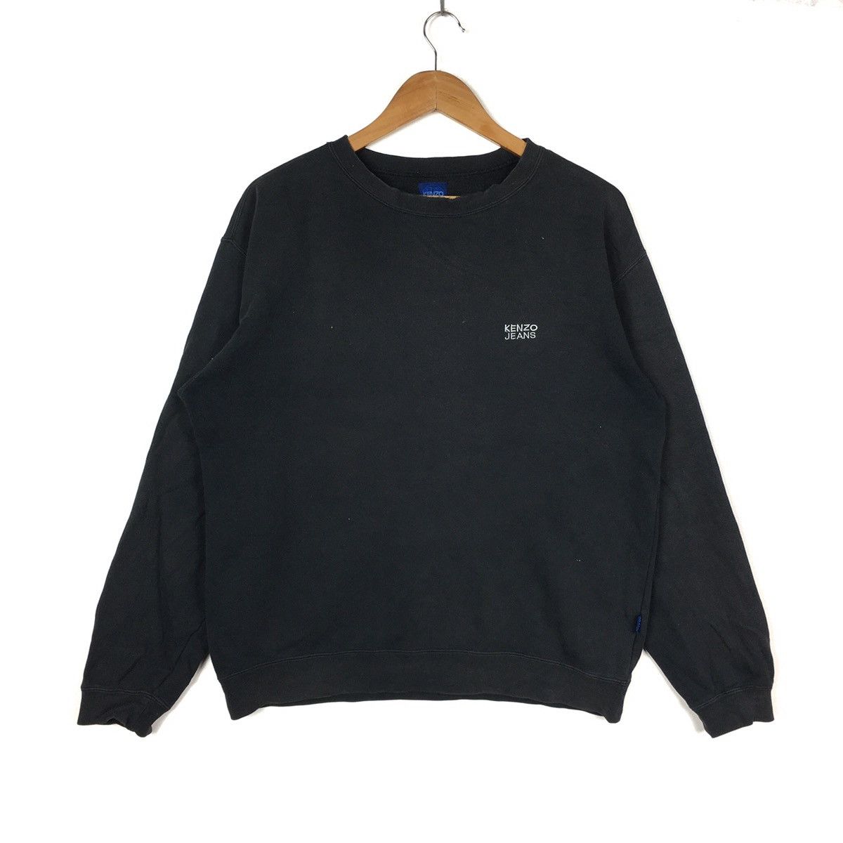 Kenzo Vintage KENZO JEANS Small LogoFrench DesignerBlackSweatshirt Size US L / EU 52-54 / 3 - 1 Thumbnail