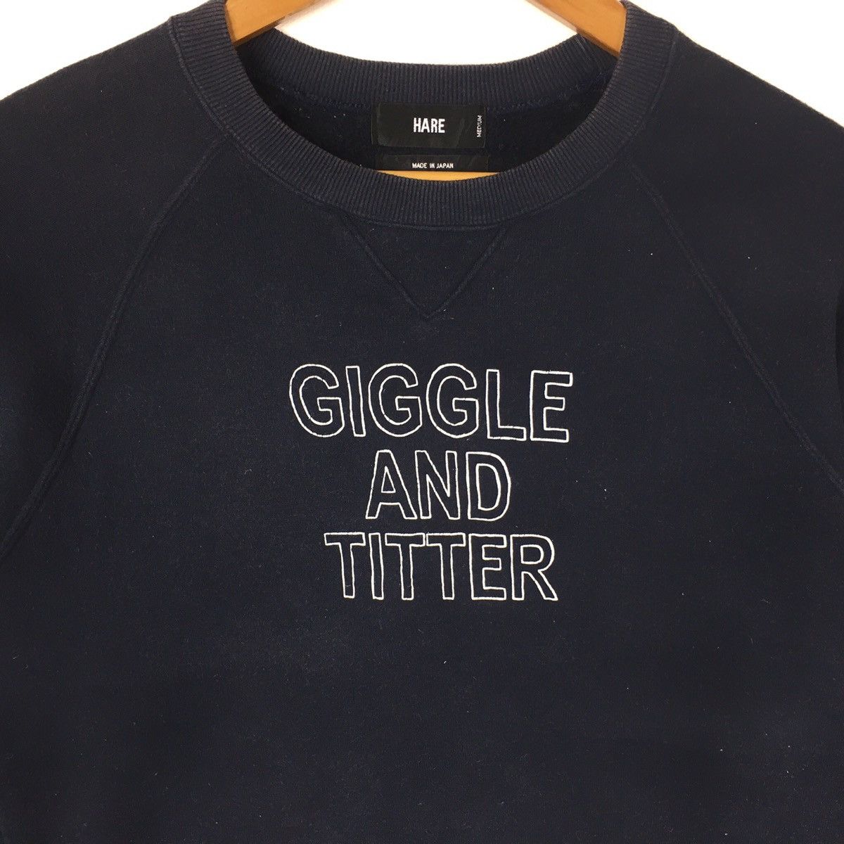 HARE HARE Giggle and Titter Japanese Brand Black Sweatshirt Size US M / EU 48-50 / 2 - 2 Thumbnail