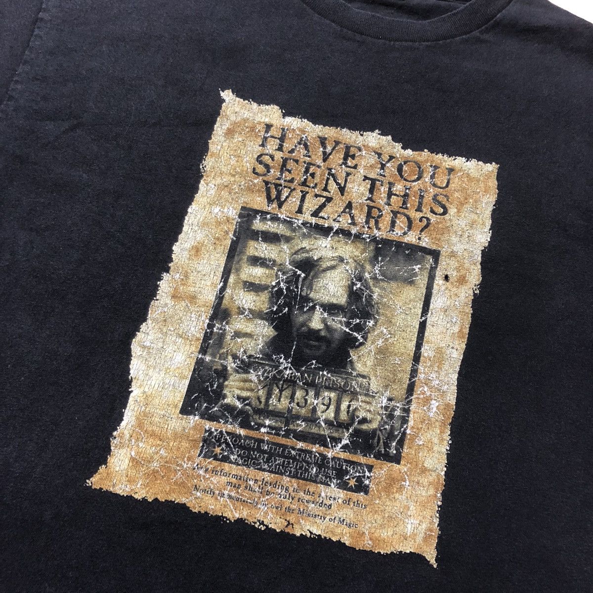 image of Vintage Harry Potter Movie Promo T Shirt in Black, Men's (Size Medium)