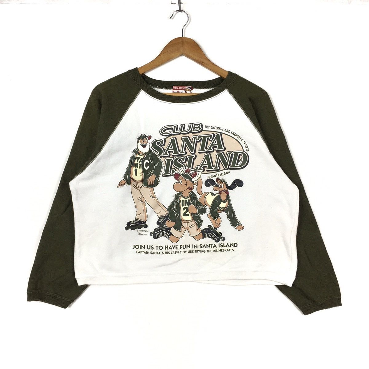 Vintage CLUB SANTA ISLAND Captain Santa Sweden White Sweatshirt Size US XL / EU 56 / 4 - 1 Thumbnail