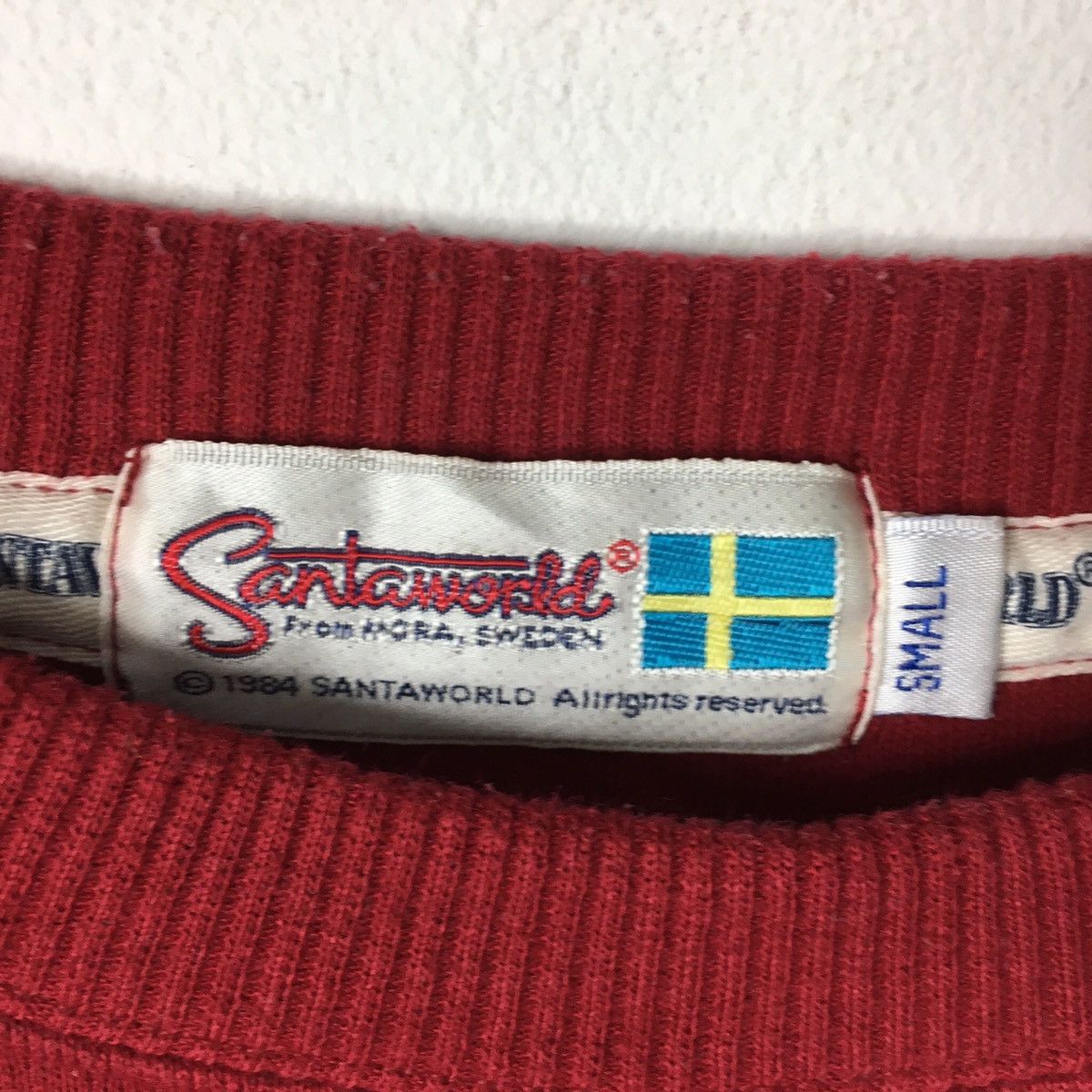 Vintage Vintage 1984 SANTA WORLD Captain Santa Sweden Red Sweatshirt Size US S / EU 44-46 / 1 - 3 Thumbnail