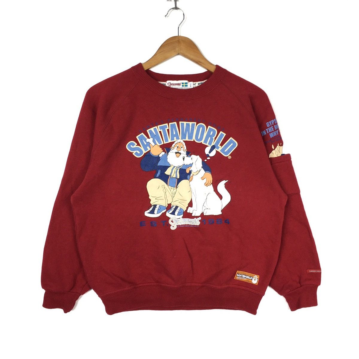 Vintage Vintage 1984 SANTA WORLD Captain Santa Sweden Red Sweatshirt Size US S / EU 44-46 / 1 - 1 Thumbnail