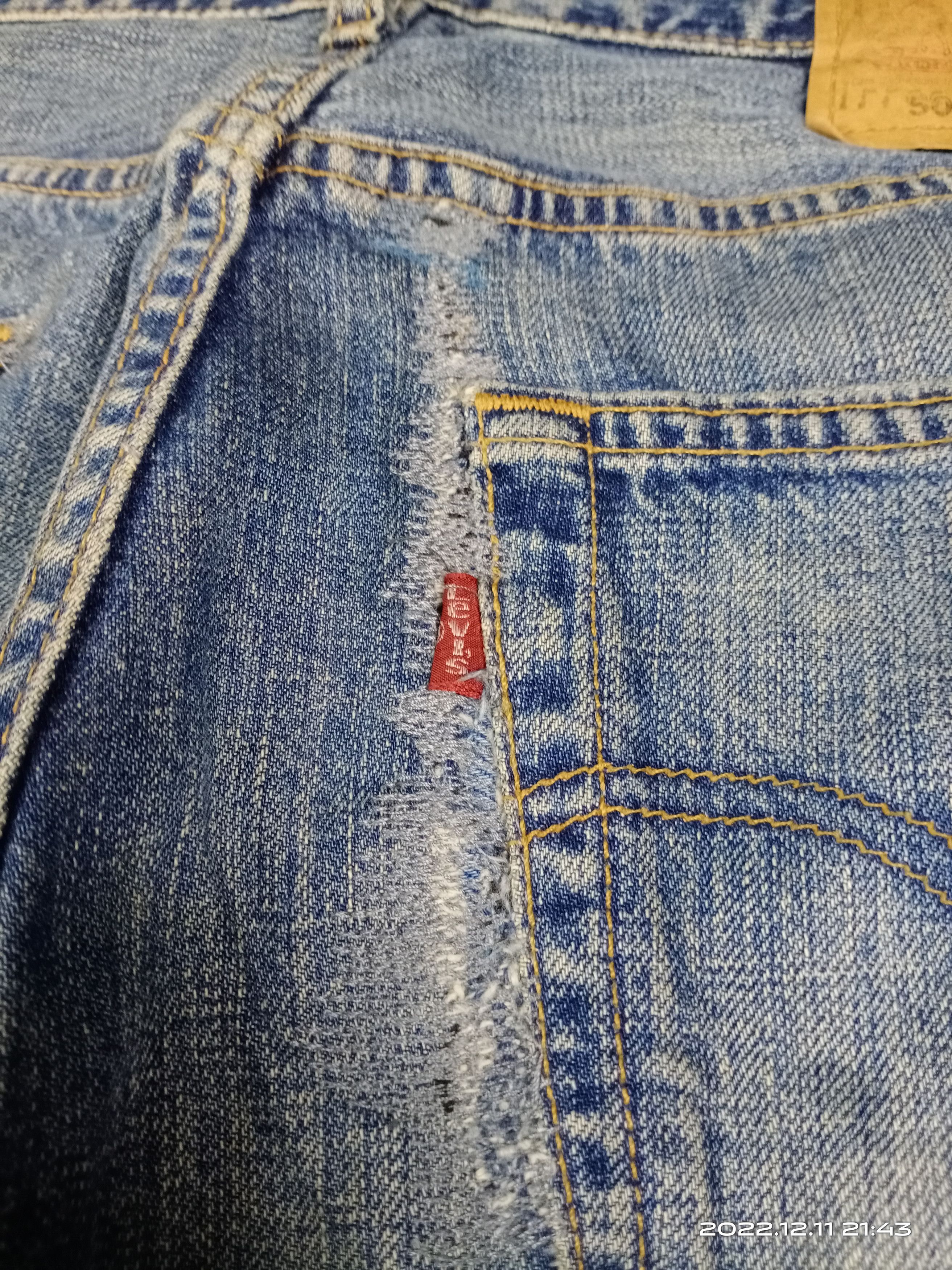 Levi's 💥RARE💥Levis 501 Medium Blue Wash Repaired Denim Jeans Size US 30 / EU 46 - 11 Thumbnail