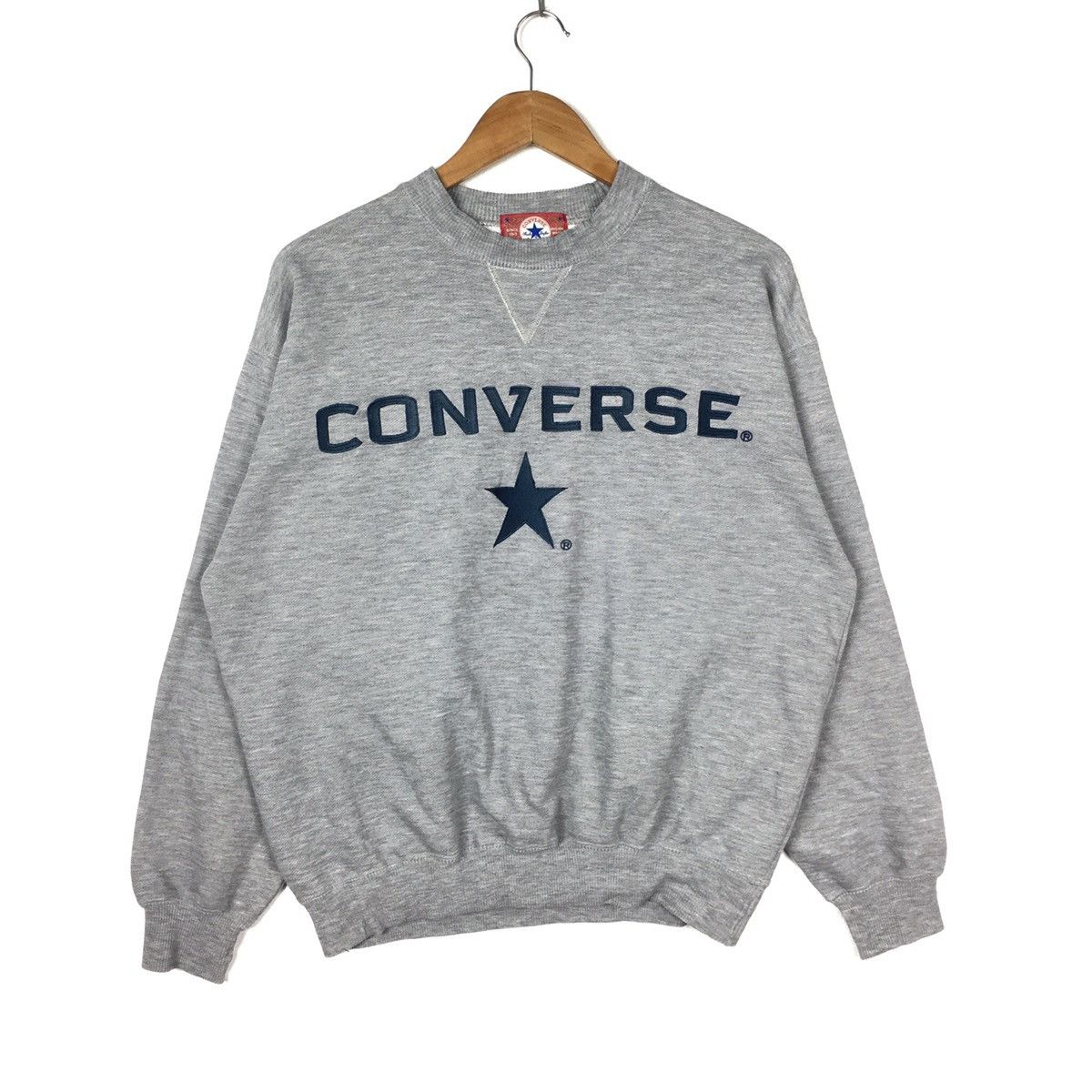 Converse Vintage CONVERSE ALL STAR Chuck Taylor Grey Sweatshirt Size US L / EU 52-54 / 3 - 1 Thumbnail