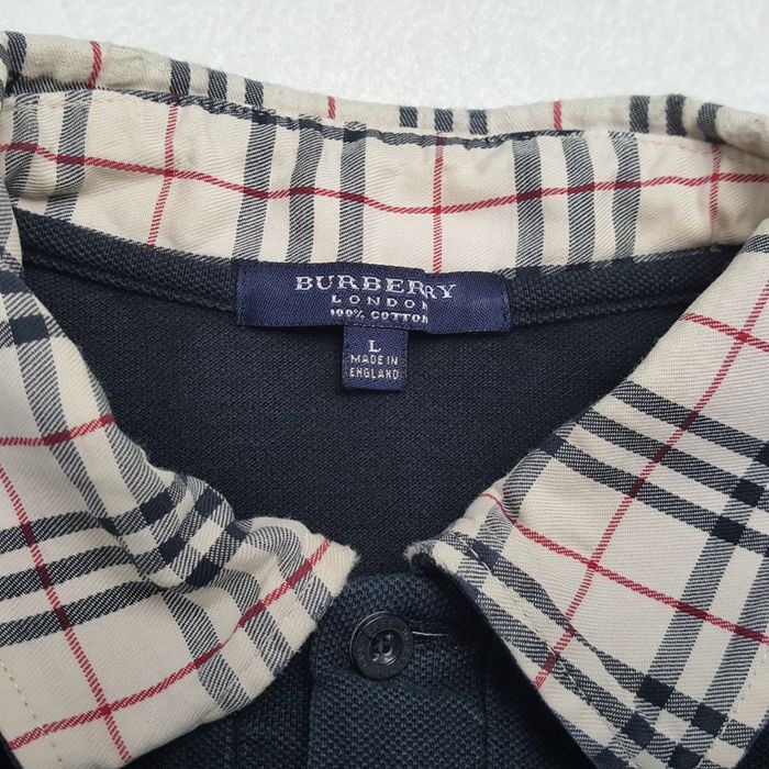 Vintage BURBERRY LONDON Nova Check Collar Design Polos | Grailed