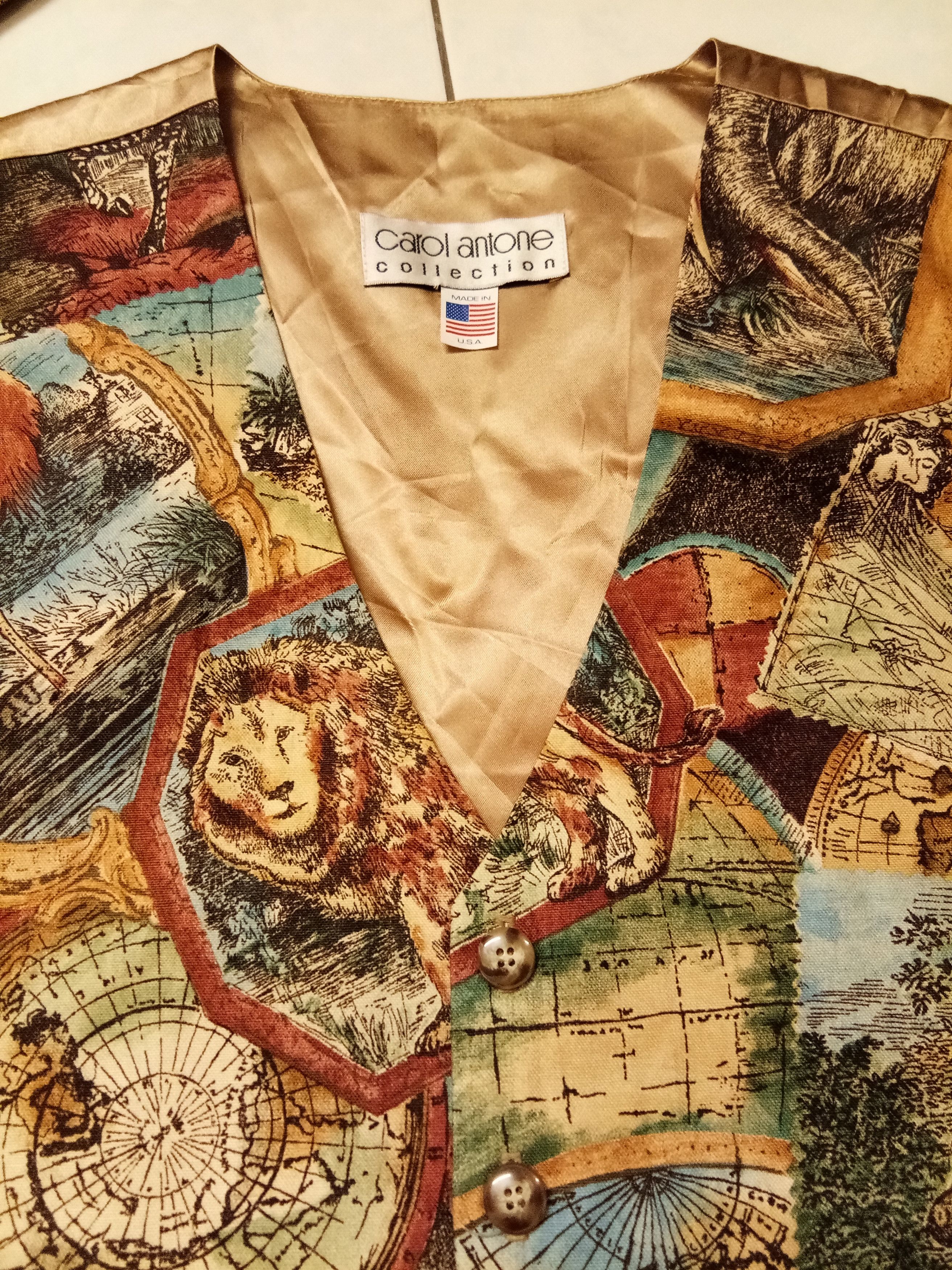 Handmade RARE DESIGN!!! VINTAGE HANDMADE by Animal Prints Vest Size US M / EU 48-50 / 2 - 5 Thumbnail