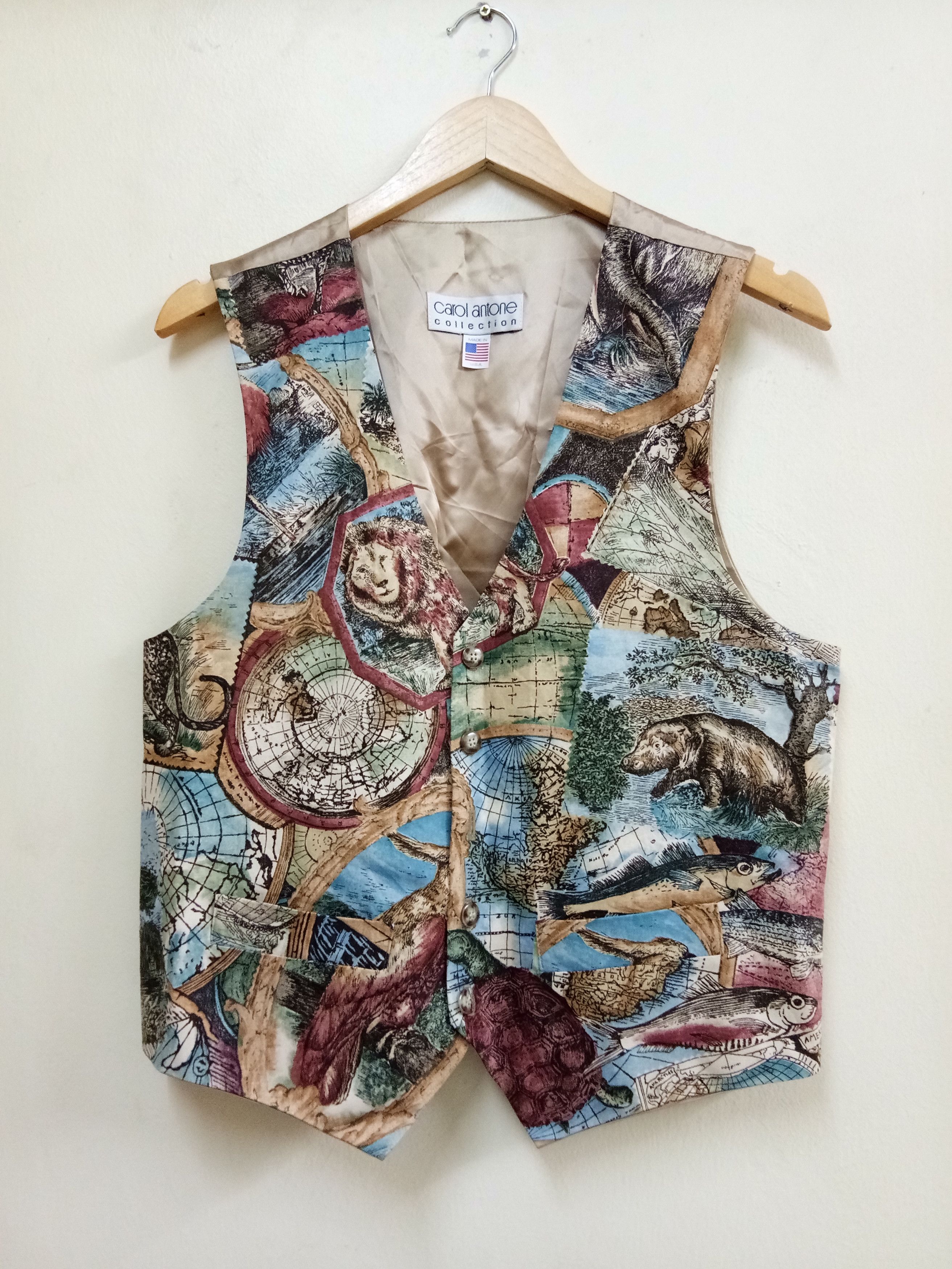 Handmade RARE DESIGN!!! VINTAGE HANDMADE by Animal Prints Vest Size US M / EU 48-50 / 2 - 1 Thumbnail