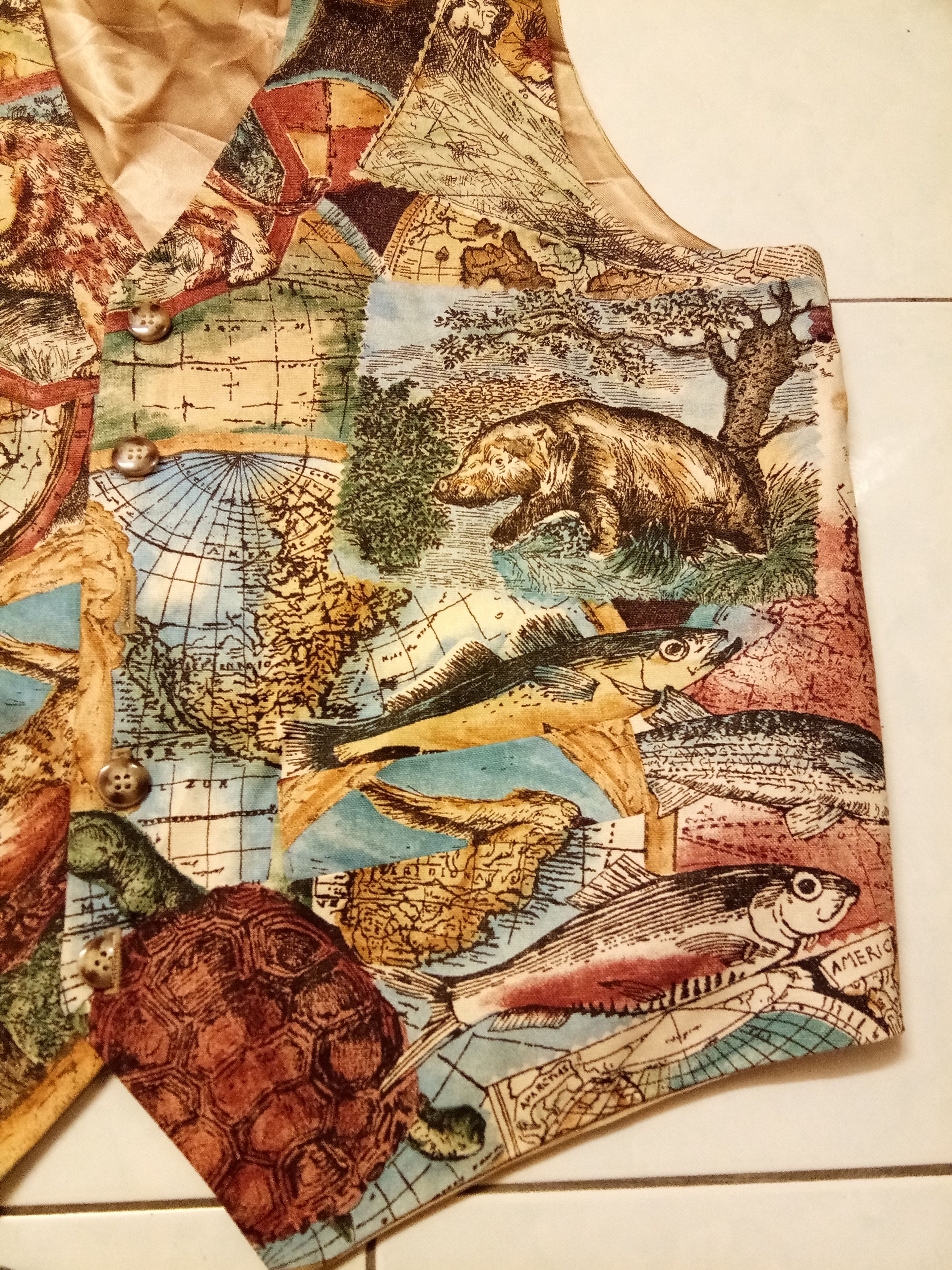 Handmade RARE DESIGN!!! VINTAGE HANDMADE by Animal Prints Vest Size US M / EU 48-50 / 2 - 6 Thumbnail