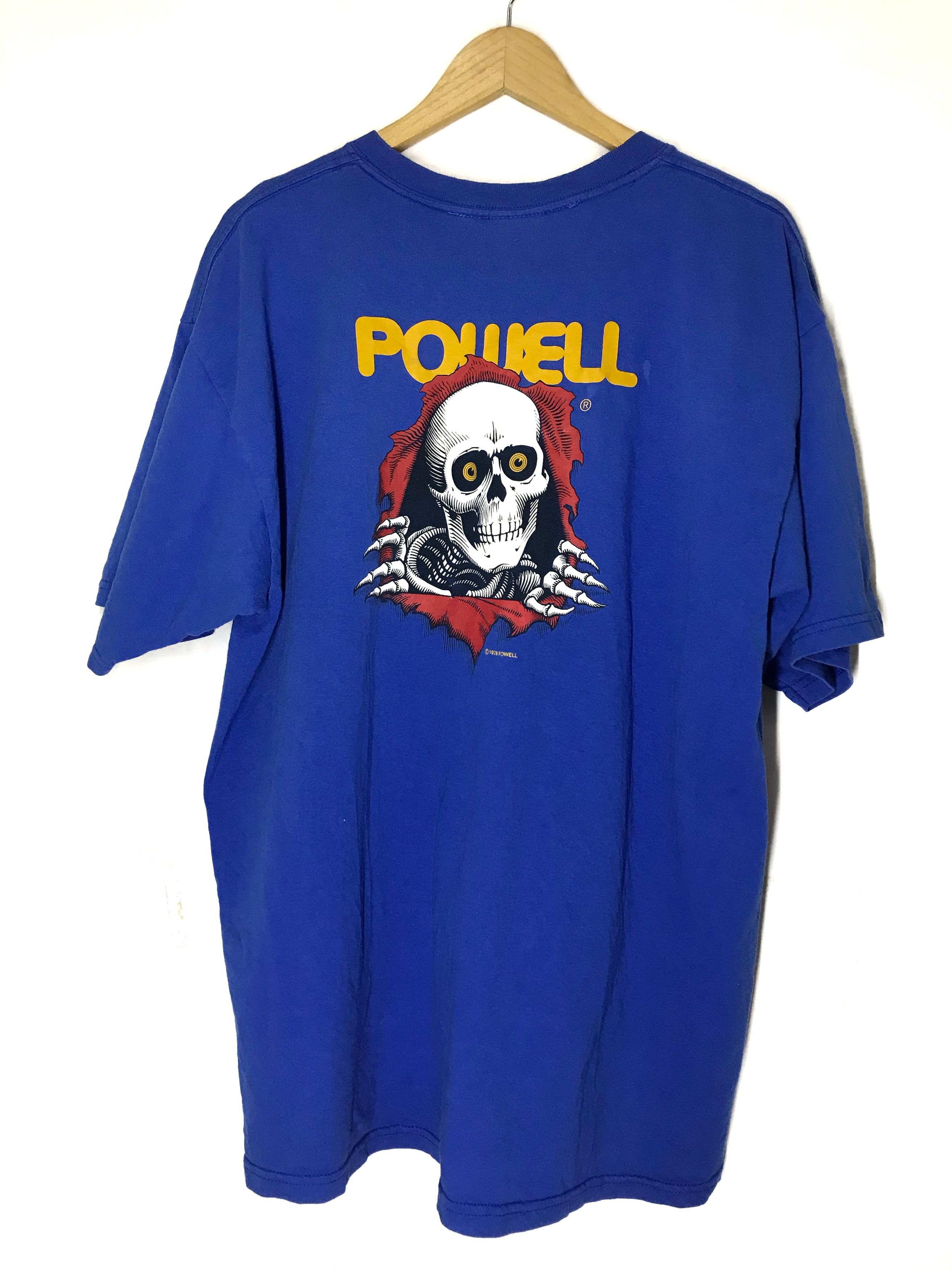 Vintage Skateboard XL Powell Peralta Bones T Shirt G&S Sims Zorlac