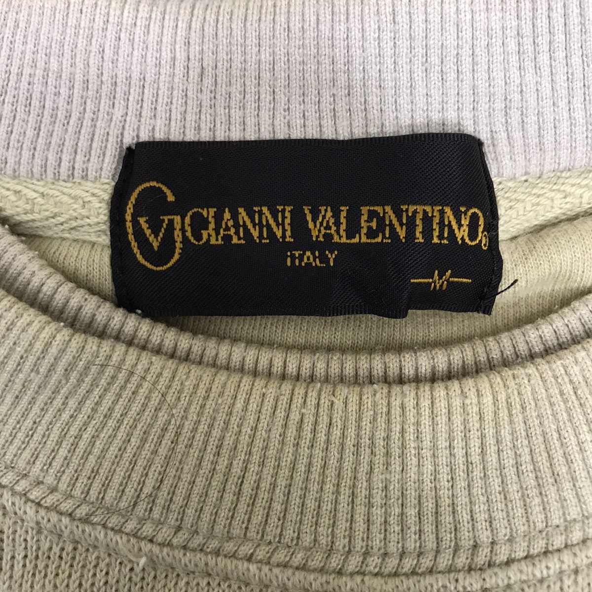 Japanese Brand GIANNI VALENTINO GV Paris Japanese Brand Cream Sweatshirt Size US M / EU 48-50 / 2 - 4 Thumbnail