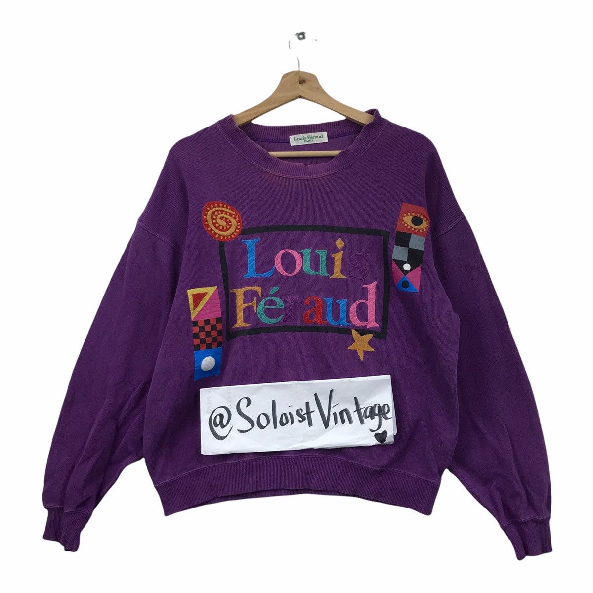 Louis Feraud LOUIS FERAUD Paris Designer Embroidered Sweatshirt Colorful Size US M / EU 48-50 / 2 - 1 Thumbnail