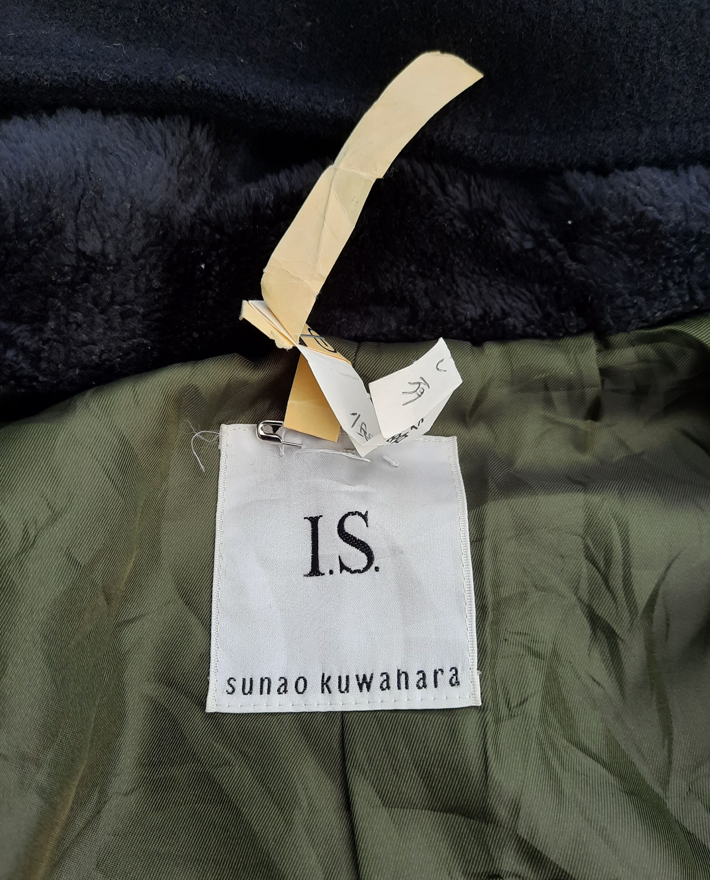 Issey Miyake × Japanese Brand × Sunao Kuwahara 1990s I.S. Sunao Kuwahara Wool Coat Jacket Size M / US 6-8 / IT 42-44 - 9 Thumbnail