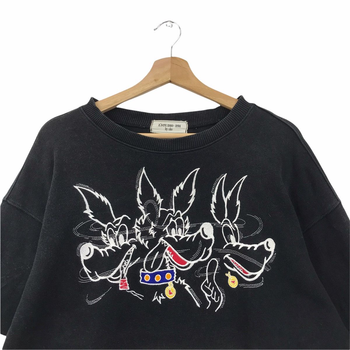 Vintage L’STUDIO 291 By SHO WOLF Two Tone Embroidered Sweatshirt Size US L / EU 52-54 / 3 - 2 Thumbnail