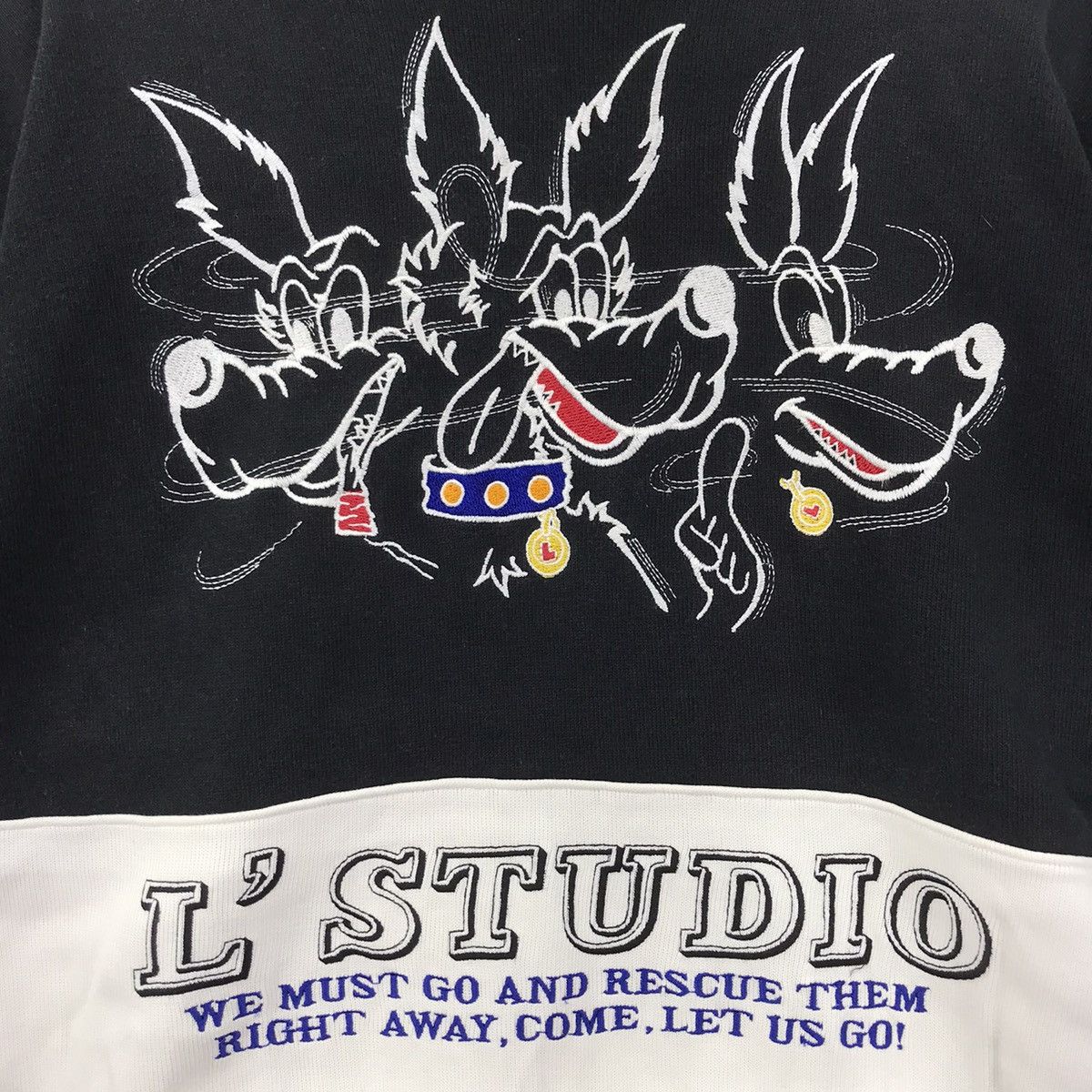 Vintage L’STUDIO 291 By SHO WOLF Two Tone Embroidered Sweatshirt Size US L / EU 52-54 / 3 - 3 Thumbnail