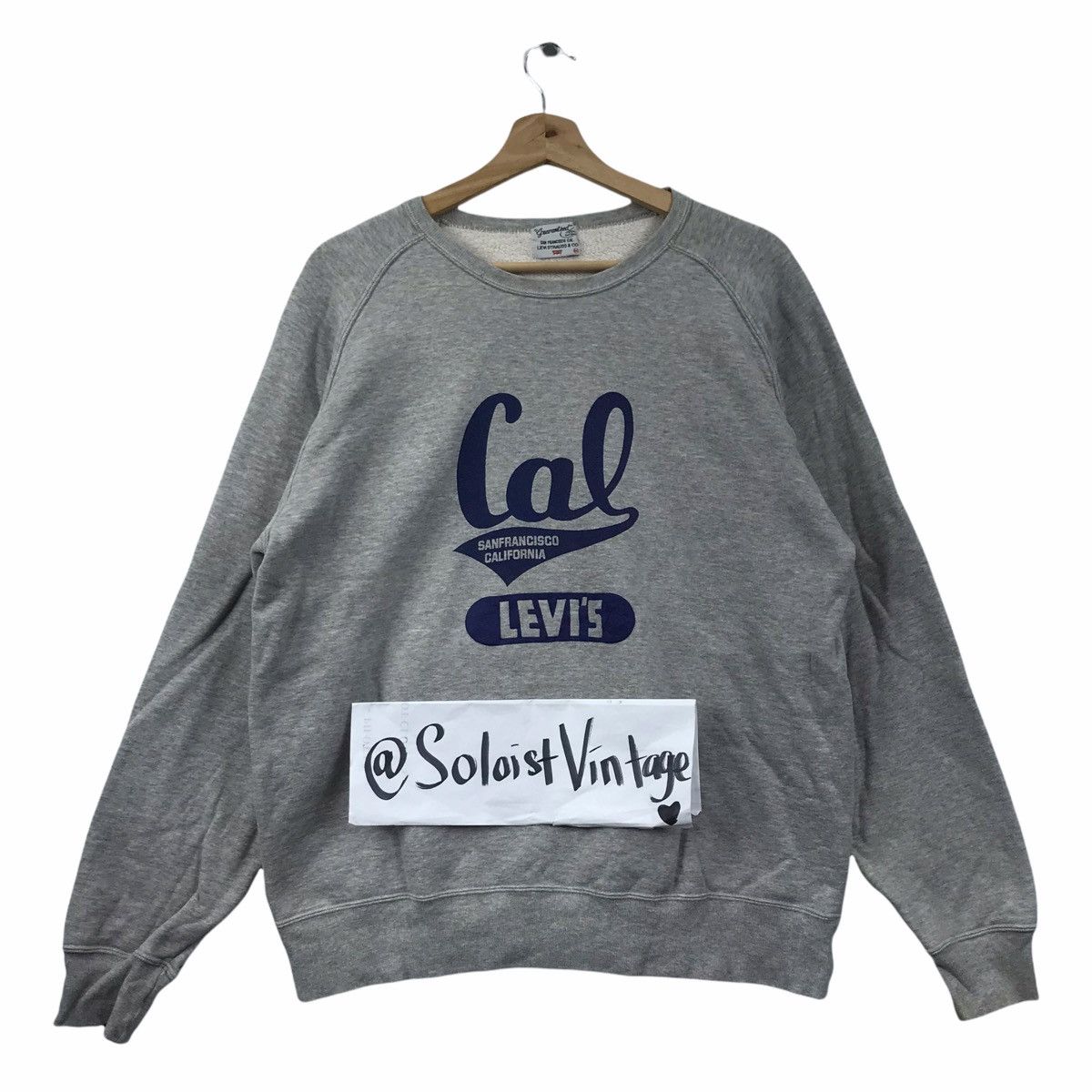 Levi's LEVIS STRAUSS & Co California Jeans Denim Grey Sweatshirt Size US M / EU 48-50 / 2 - 1 Thumbnail
