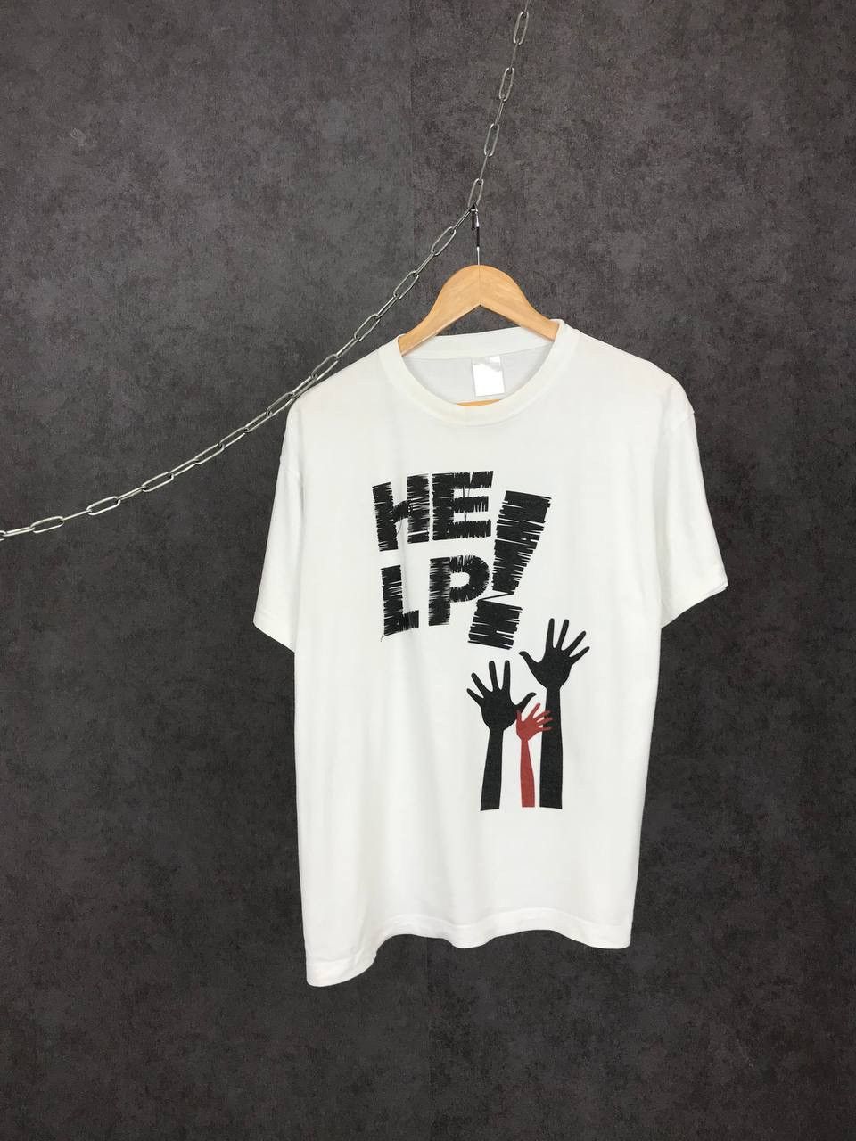 Band Tees John Lennon Paul McCartney Help overprinted cult tee Size US L / EU 52-54 / 3 - 1 Thumbnail
