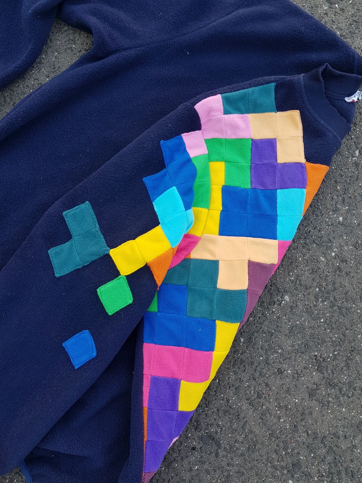 Fila 🖤Unique FILA vintage fleece handmade Tetris sweatshirt Size US XL / EU 56 / 4 - 4 Thumbnail