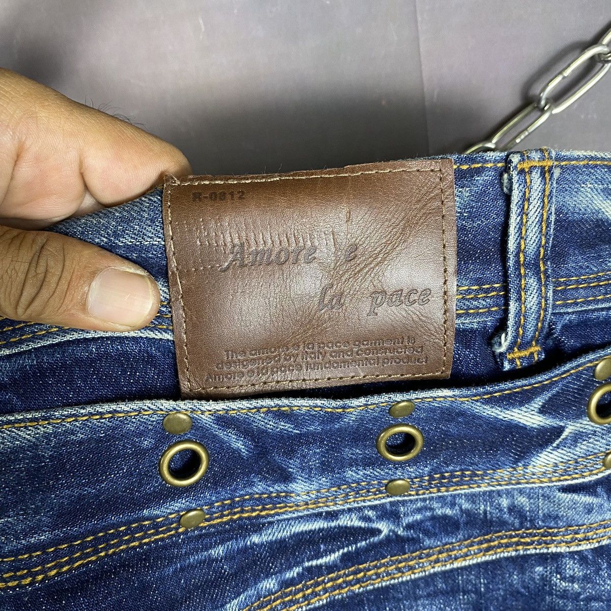 If Six Was Nine × Japanese Brand Rare🔥Vintage Amore HoneyComb Double Waist Cargo Denim Jeans Size US 32 / EU 48 - 8 Thumbnail
