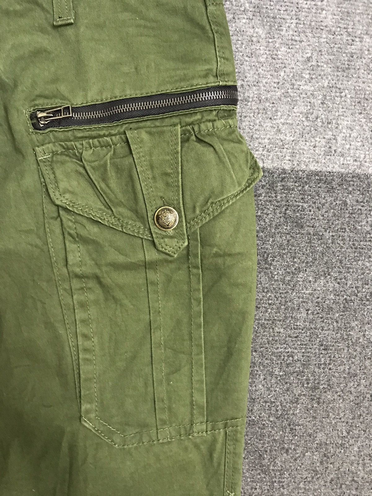 Japanese Brand Rare ALPHA CROUGE Japan Double Gardener Pockets Cargo Pant Size US 31 - 7 Thumbnail