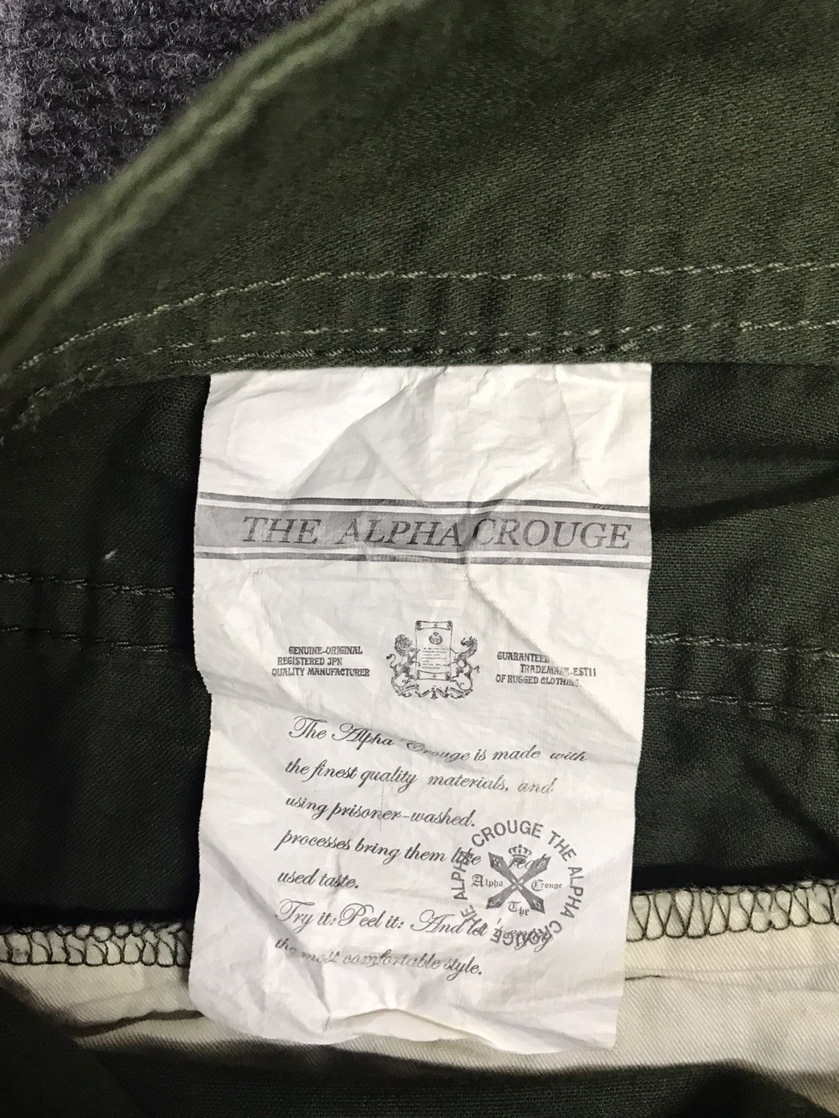 Japanese Brand Rare ALPHA CROUGE Japan Double Gardener Pockets Cargo Pant Size US 31 - 10 Thumbnail